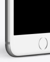 Apple iPhone 7 Plus Silver Mockup - Front & Back Halfside Views