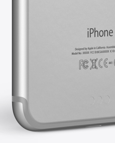 Apple iPhone 7 Plus Silver Mockup - Front & Back Halfside Views