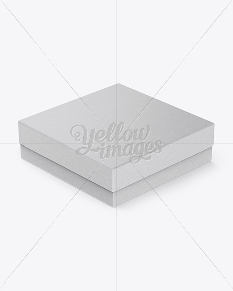 Square Paper Jewelry Box Mockup Halfside View High Angle Shot In Box Mockups On Yellow Images Object Mockups