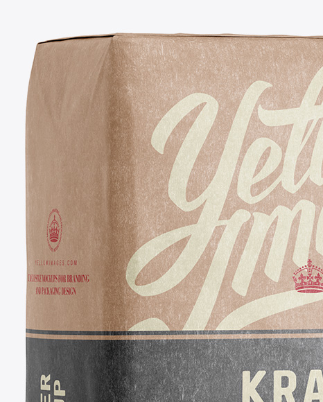 Download Kraft Paper Bag Mockup - Halfside View in Bag & Sack ...