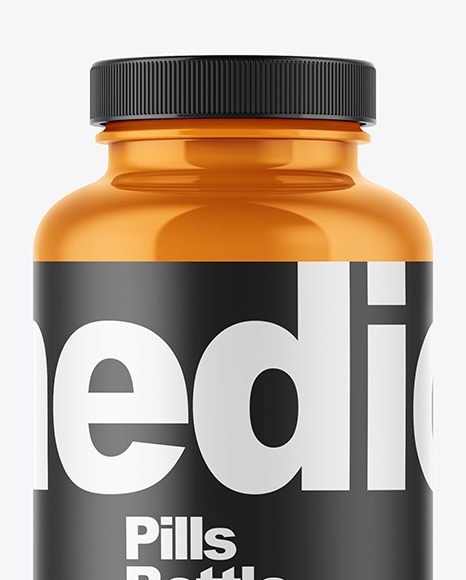 Glossy Pills Bottle Mockup PSD #2