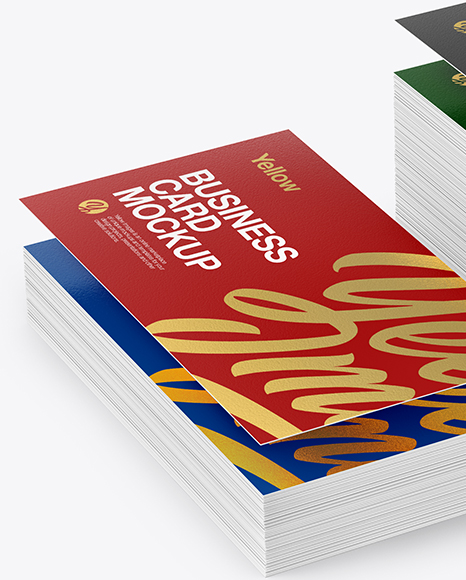 Stack of Business Cards Mockup PSD #2