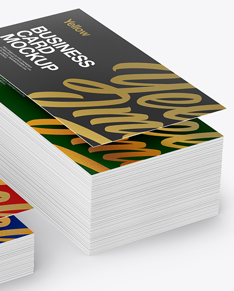 Stack of Business Cards Mockup PSD #1