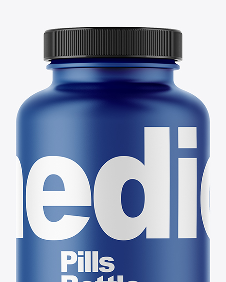 Matte Pills Bottle Mockup PSD #2