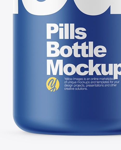 Matte Pills Bottle Mockup PSD #1