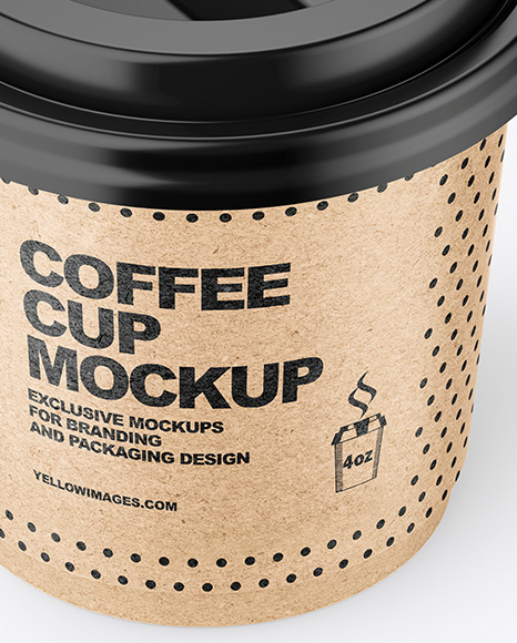 Kraft Paper Coffee Cup Mockup PSD #1