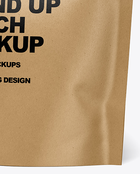 Kraft Stand Up Pouch Mockup PSD #1