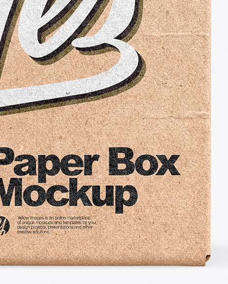 Kraft Box Mockup PSD #1