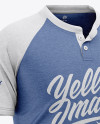 Download Men S Heather Henley Jersey Mockup Front Half Side View Of T Shirt In Apparel Mockups On Yellow Images Object Mockups