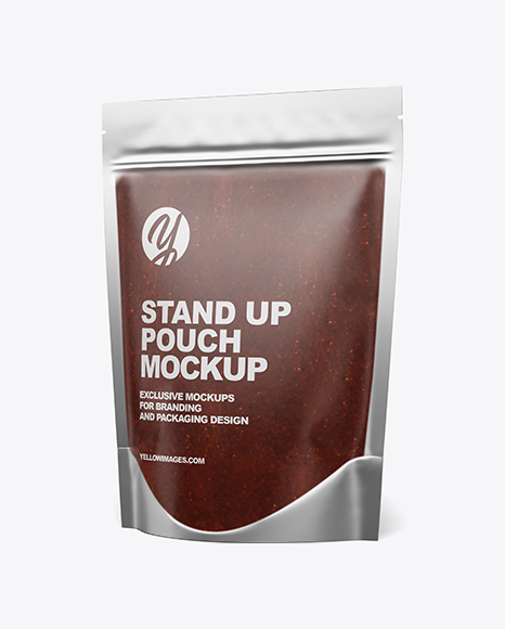 Matte Transparent Stand Up Pouch w  BBQ Sauce Mockup PSD #6