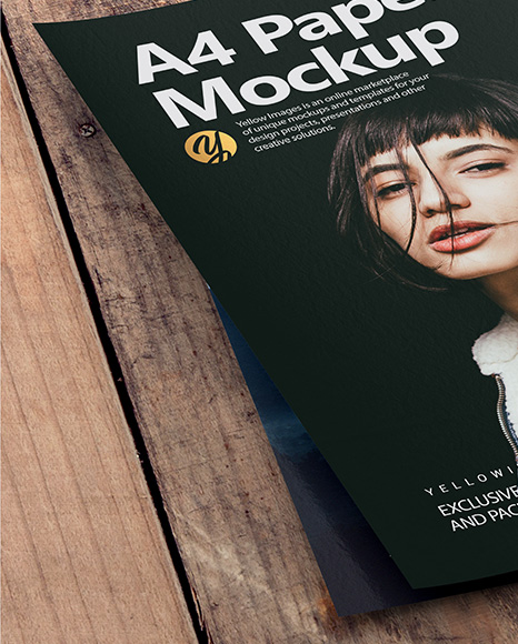 Textured A4 Papers Mockup PSD #6