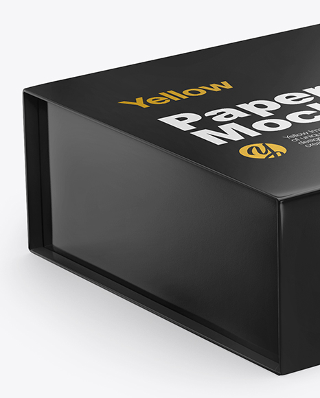 Glossy Paper Box Mockup PSD #2