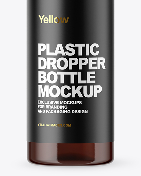 Amber Glass Dropper Bottle Mockup PSD #1