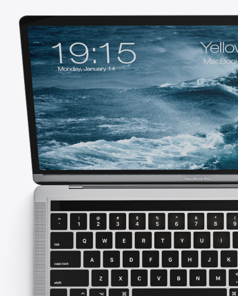 Download Macbook Pro Mockup In Device Mockups On Yellow Images Object Mockups