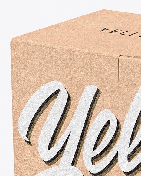 Kraft Box Mockup PSD #2