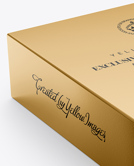 Metallic Box Mockup PSD #2