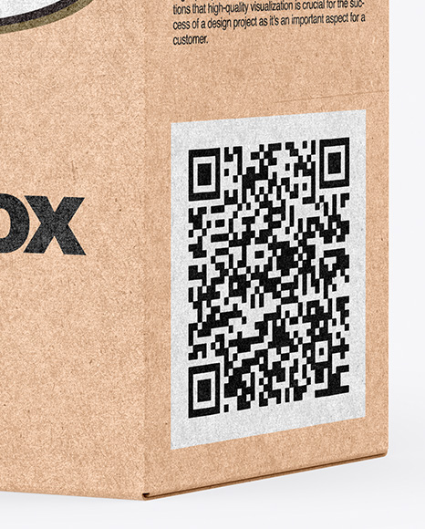 Kraft Box Mockup PSD #1
