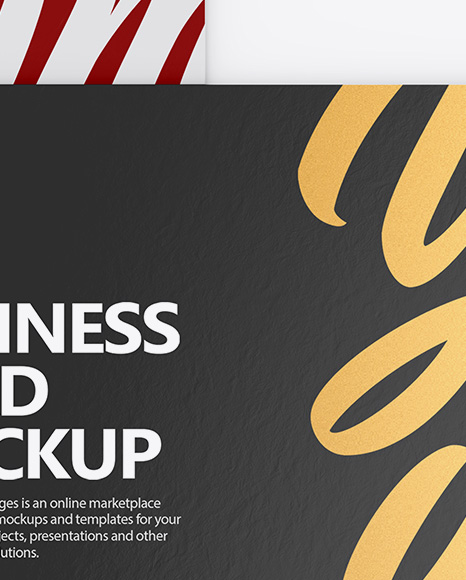 Two Paper Business Cards Mockup PSD #6