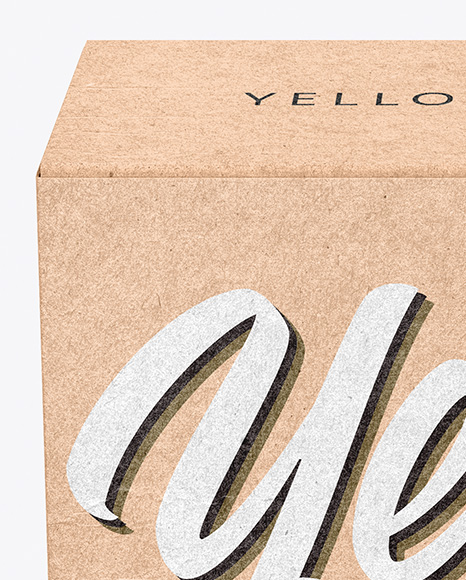 Kraft Box Mockup PSD #2
