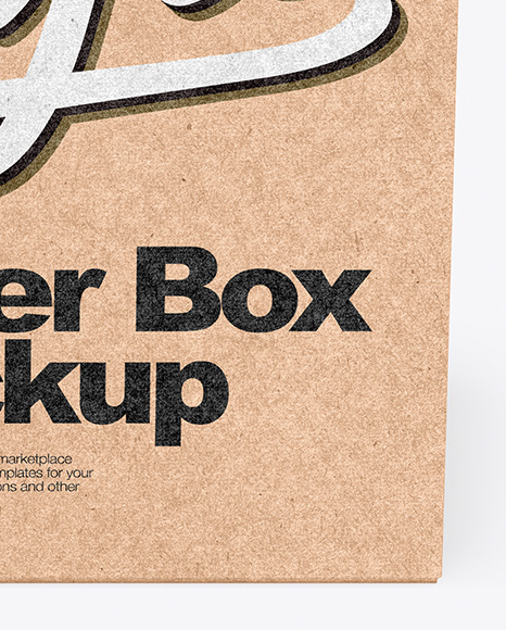 Kraft Box Mockup PSD #1