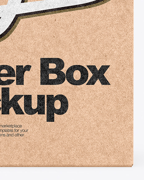 Kraft Box Mockup PSD #1