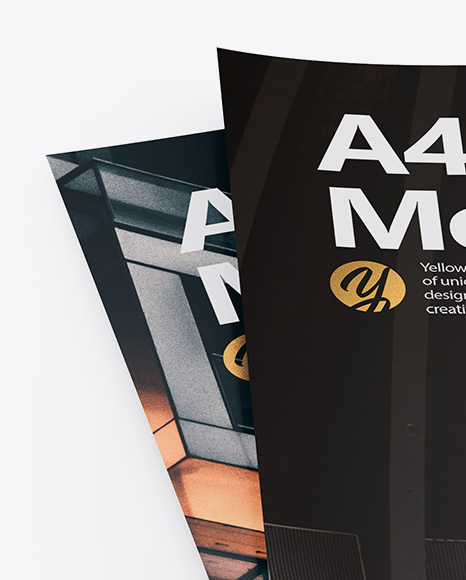 A4 Papers Mockup PSD #1