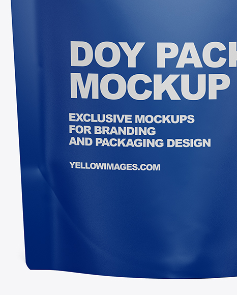 Download Matte Doy Pack Mockup In Pouch Mockups On Yellow Images Object Mockups PSD Mockup Templates