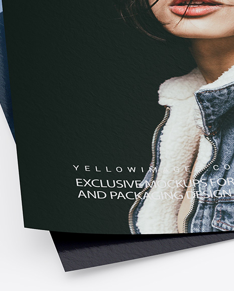 Textured A4 Papers Mockup PSD #2