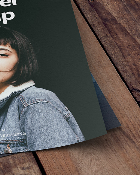 Textured A4 Papers Mockup PSD #7