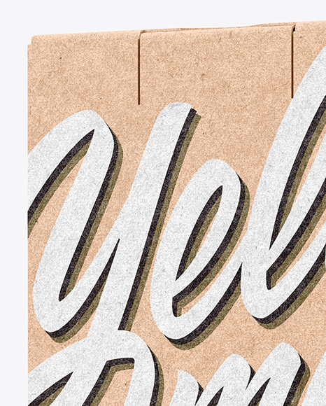 Kraft Box Mockup PSD #2