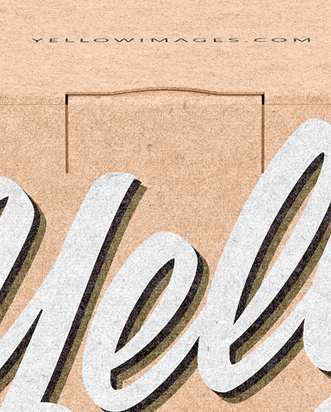 Kraft Box Mockup PSD #2
