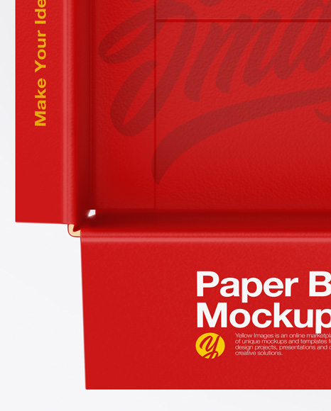 Opened Paper Box Mockup PSD #1