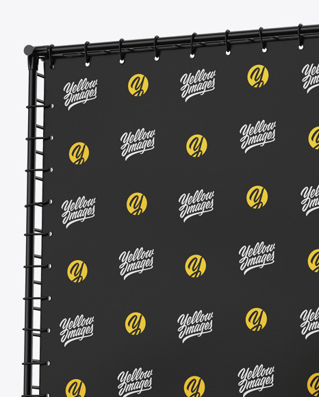 Press Wall Banner w  Glossy Frame Mockup PSD #2