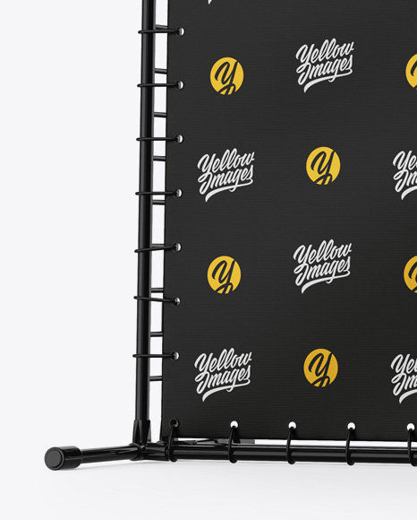 Press Wall Banner w  Glossy Frame Mockup PSD #1