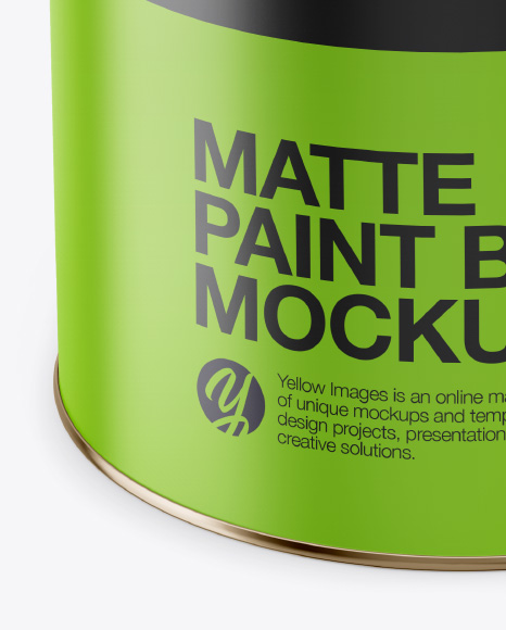 Paint Bucket Mockup In Bucket Pail Mockups On Yellow Images Object Mockups