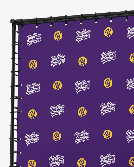 Press Wall Banner w  Matte Frame Mockup PSD #2