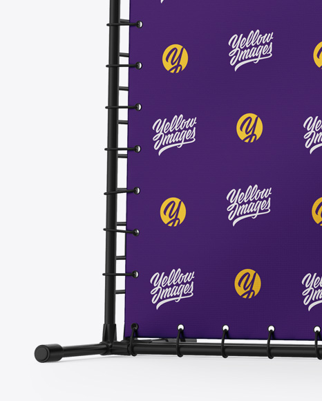 Press Wall Banner w  Matte Frame Mockup PSD #1