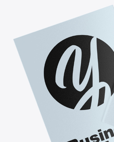 Two Transparent Business Cards Mockup PSD #6