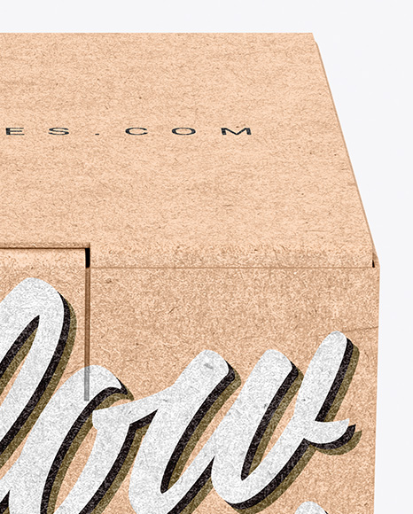Kraft Box Mockup PSD #2