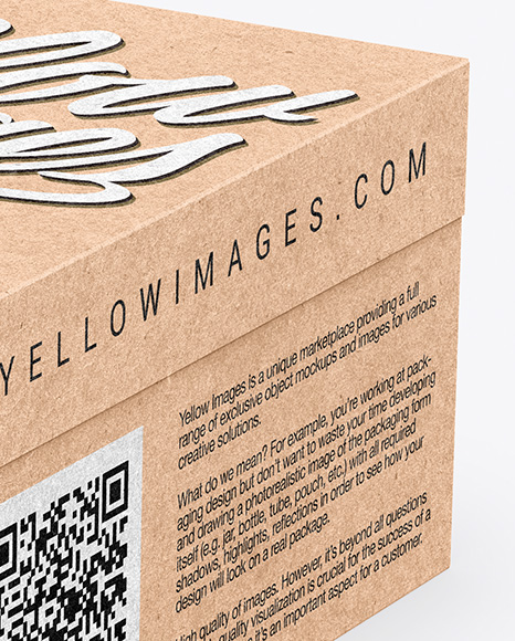 Kraft Box Mockup PSD #1
