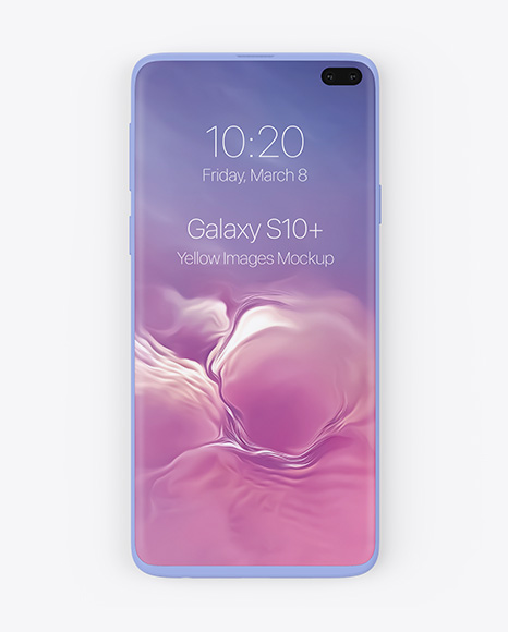 Download Clay Samsung Galaxy S10 Mockup In Device Mockups On Yellow Images Object Mockups PSD Mockup Templates