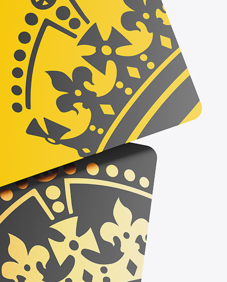 Two Plastic Cards Mockup PSD #1