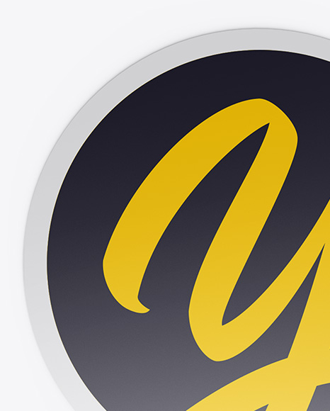 Round Sticker Mockup PSD #1