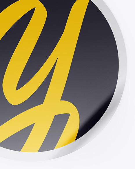Round Sticker Mockup PSD #7
