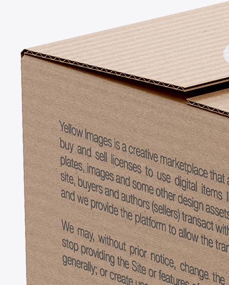 Kraft Big Box Mockup In Box Mockups On Yellow Images Object Mockups