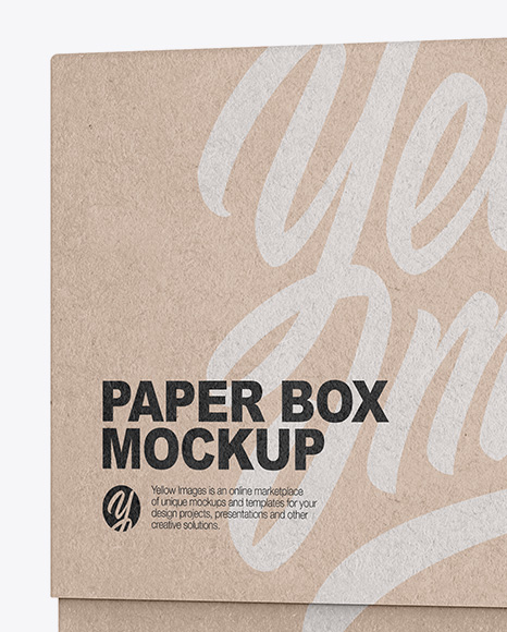 Download Square Kraft Box Mockup Half Side View In Box Mockups On Yellow Images Object Mockups Yellowimages Mockups