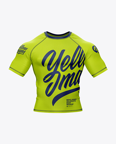 Men S Jersey On Athletic Body Mockup In Apparel Mockups On Yellow Images Object Mockups