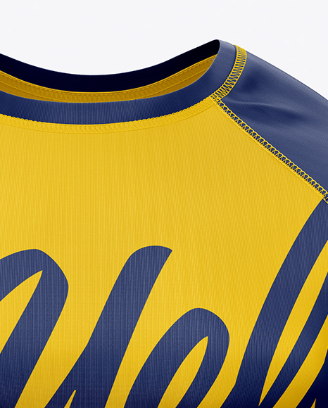 Download Men S Jersey On Athletic Body Mockup In Apparel Mockups On Yellow Images Object Mockups