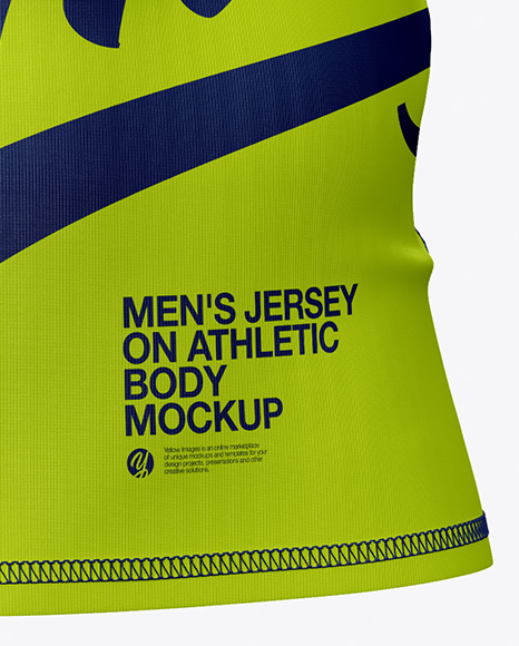 Men S Jersey On Athletic Body Mockup In Apparel Mockups On Yellow Images Object Mockups