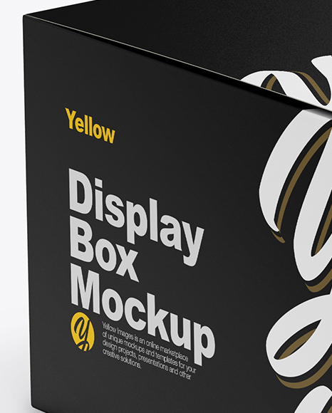 Download Closed Display Box Mockup In Box Mockups On Yellow Images Object Mockups